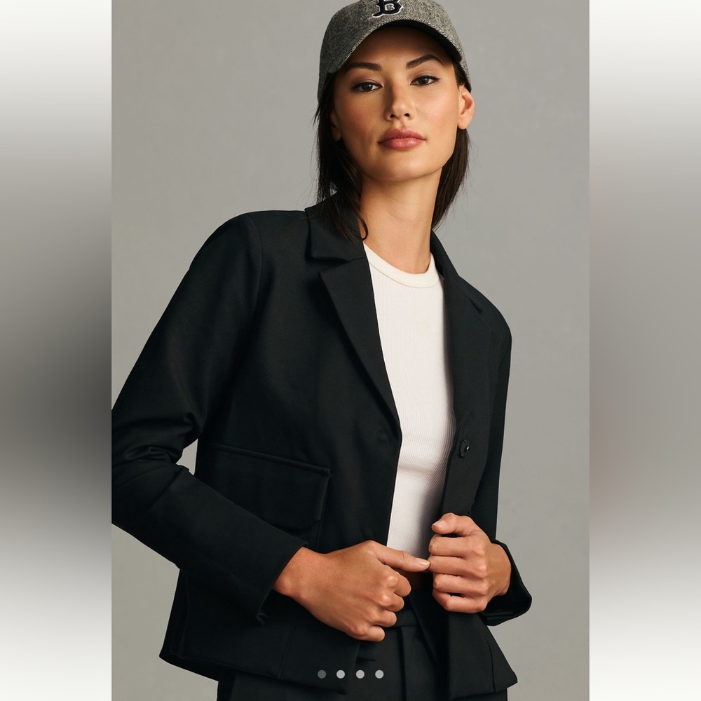 Maeve Black Swing Ponte Jacket Blazer Tailored for Versatile Elegance US Size 4